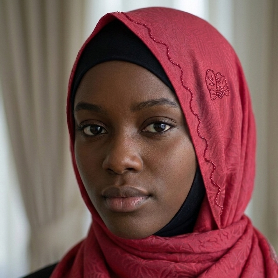 Foulard hijab rouge très doux