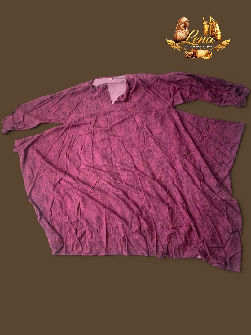 Ensemble robe fleurettes Rose Violet