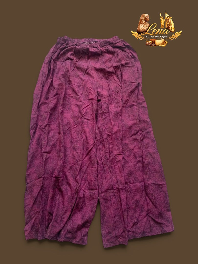 Ensemble robe fleurettes Rose Violet