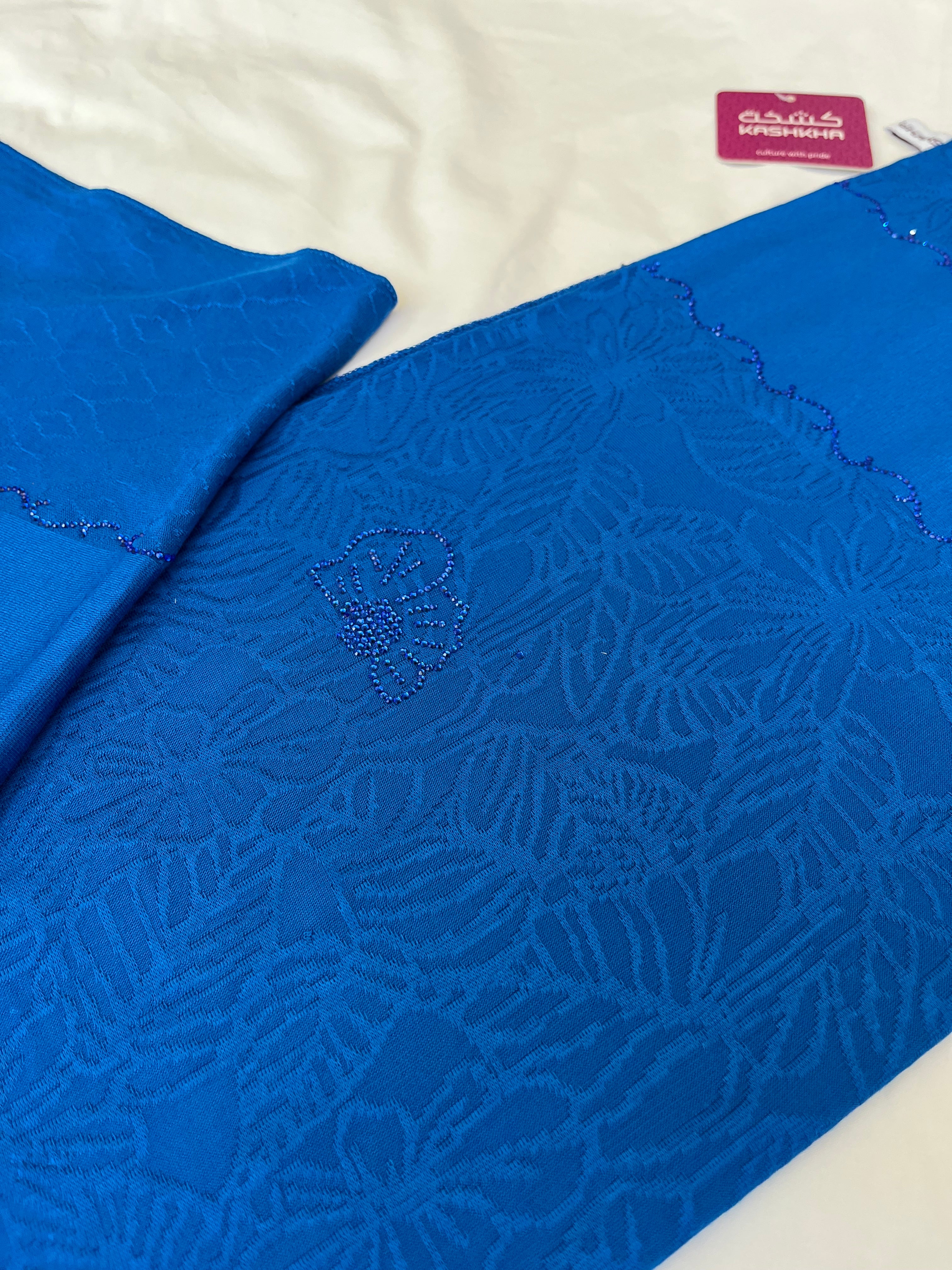 Foulard hijab bleu tissu très doux