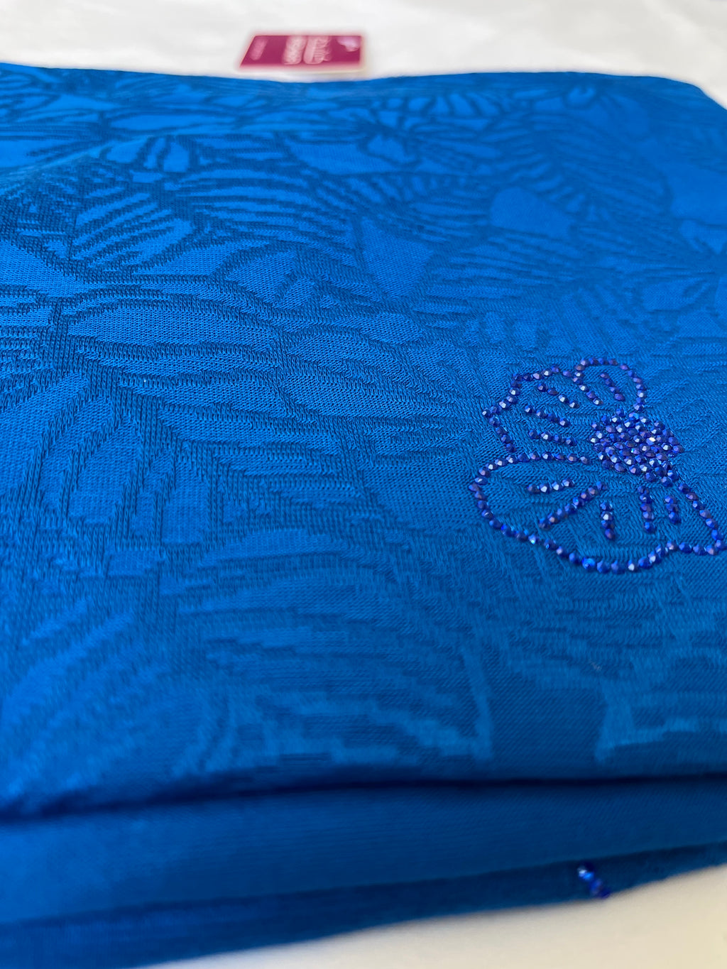 Foulard hijab bleu tissu très doux