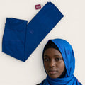 Foulard hijab bleu tissu très doux