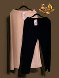 Pantalon femme beige et noir